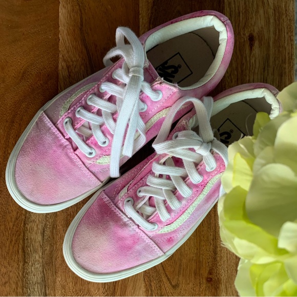 VANS Canvas Old Skool Shoe | size 7 custom "one of a kind" pink tie-dye - Picture 7 of 16